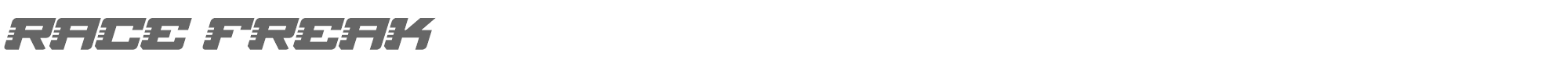 Sample characters Race Freak Font